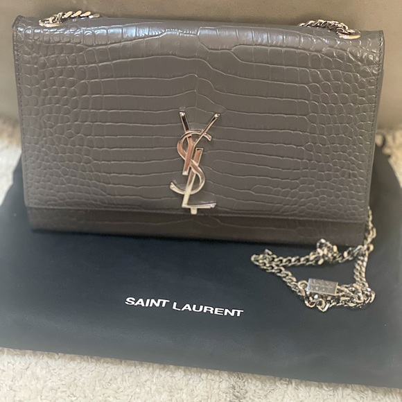 Yves Saint Laurent Handbags - Saint Laurent 2017 Embossed Medium Kate Shoulder Bag